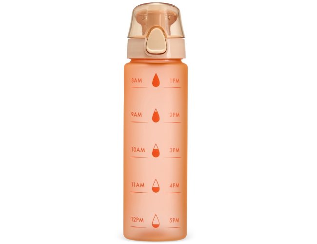 Garrafa Personalizada De Plstico Com Ala E Marcador De Horrio Com Capacidade De 700ml