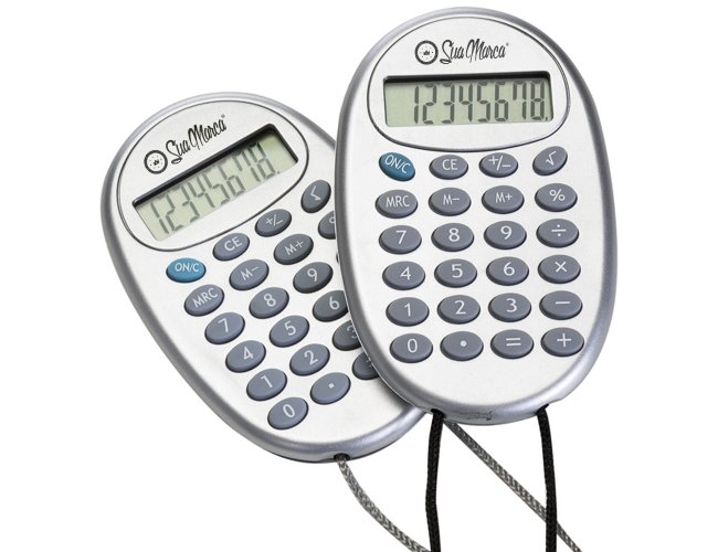 Calculadora Personalizada Oval De Plástica Com Cordão