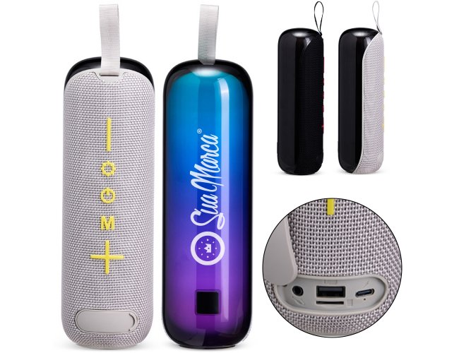Caixinha De Som Bluetooth  TWS Hi-Fi Personalizada Com Alça