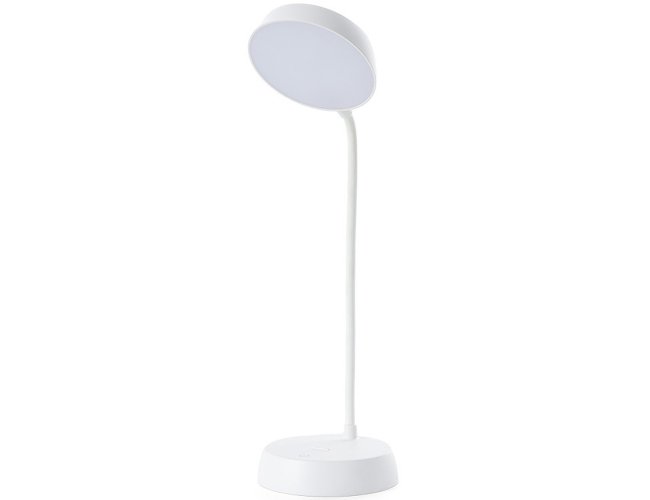 Luminária De Mesa Personalizada De Plástico Com Haste Articulável E Recarregável Com 10 Leds