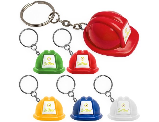 Chaveiro Personalizado Com Formato De Capacete De EPI Em Plástico