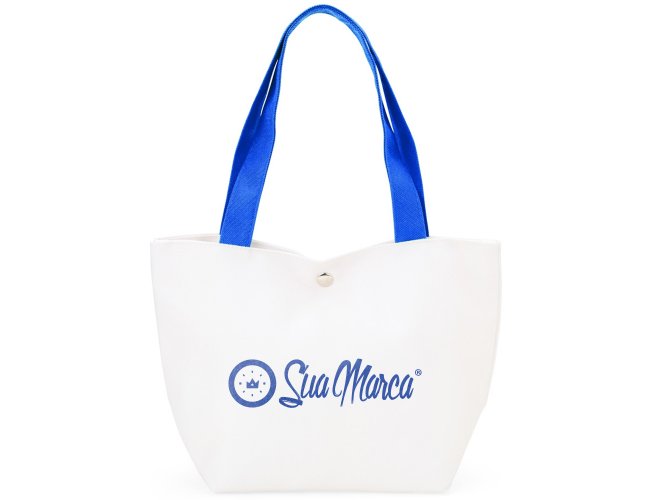 Bolsa Personalizada De Lona Com Fecho Boto E Alas Coloridas