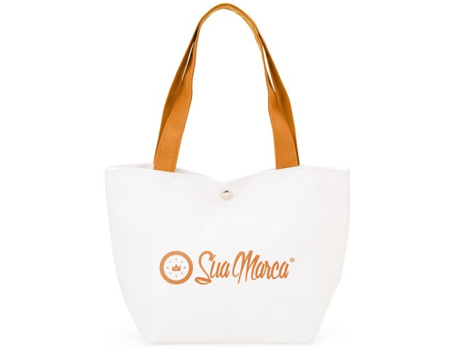 Bolsa Personalizada De Lona Com Fecho Boto E Alas Coloridas