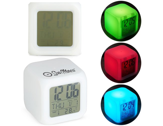 Relógio De Mesa Personalizado Digital Com LED E Despertador