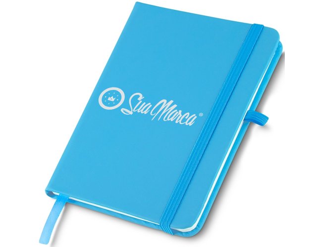 Caderneta Estilo Moleskine Personalizada Com Capa Emborrachada E Folhas Pautadas 21x14,5cm