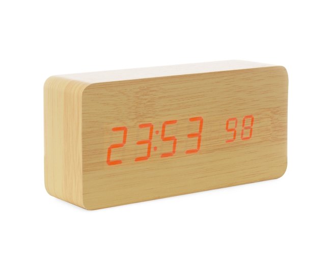 Relógio De Madeira Ecológico Personalizado Com Display LED