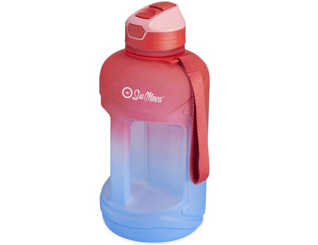 Squeeze Personalizado De Plástico PETG Com Alça De Nylon E Capacidade De 2,2 Litros