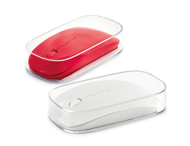 Mouse Personalizado Wireless 2.4G Em ABS Com Caixa Transparente BLACKWELL