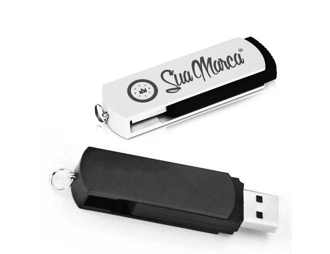 Pen Drive Giratrio Personalizado De Alumnio E Plstico NEW