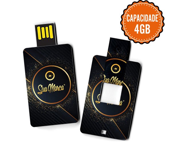 Mini Pen Card Personalizado Retrátil De Plástico Com Memória Oculta E Capacidade De 4GB
