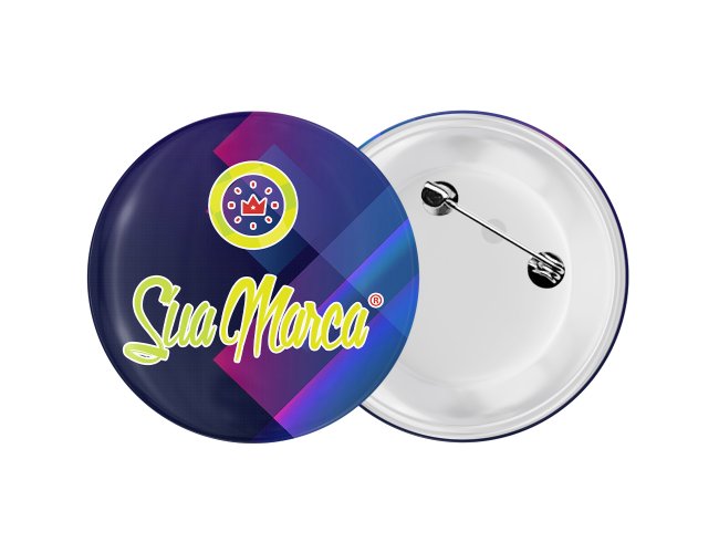 Botton Personalizado De 35mm De Diâmetro Com Alfinete Na Parte Traseira