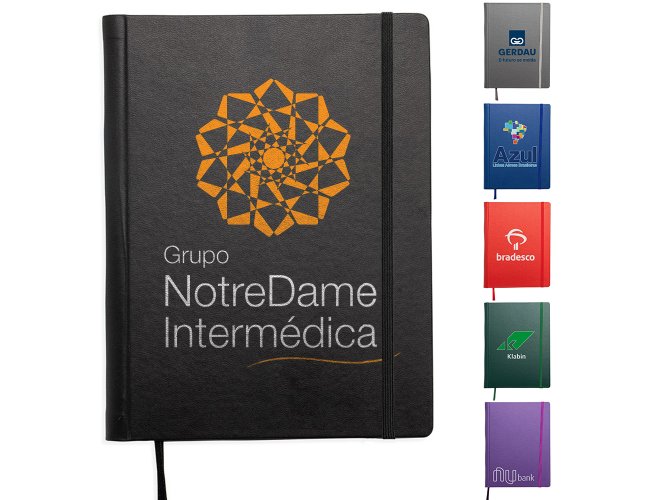 Caderneta Personalizada de Couro Sint�tico XV15156