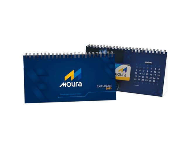 Calendário De Mesa Personalizado Com 6 Lâminas