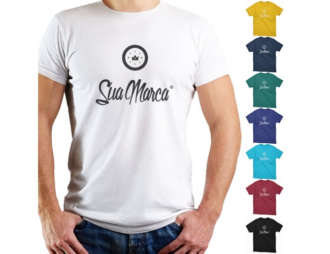 Camiseta Personalizada Básica Confeccionada Em 100% Algodão
