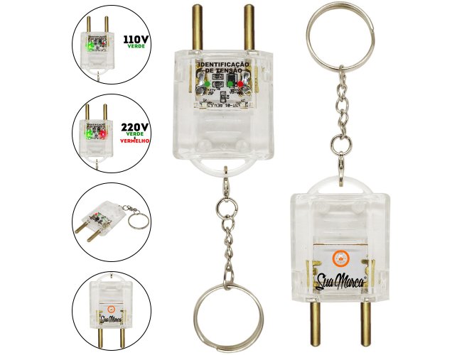 Chaveiro Teste Identificador de Tensão 127v e 220v