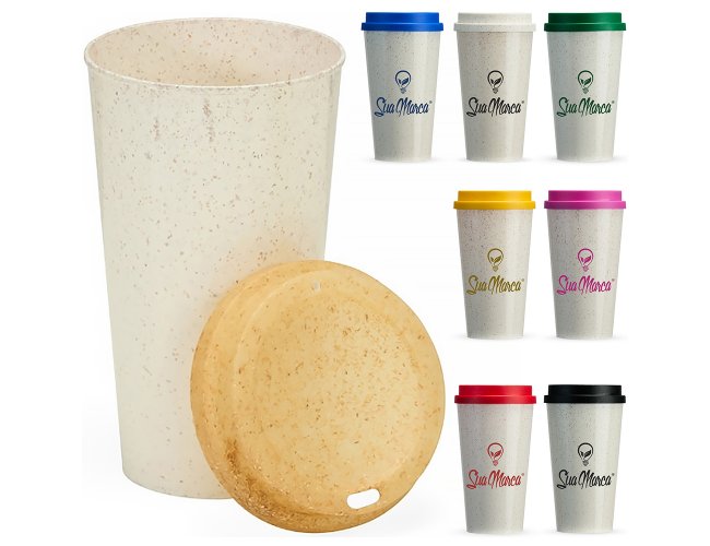 Copo Personalizado Fibra de Arroz 550ml XV15323