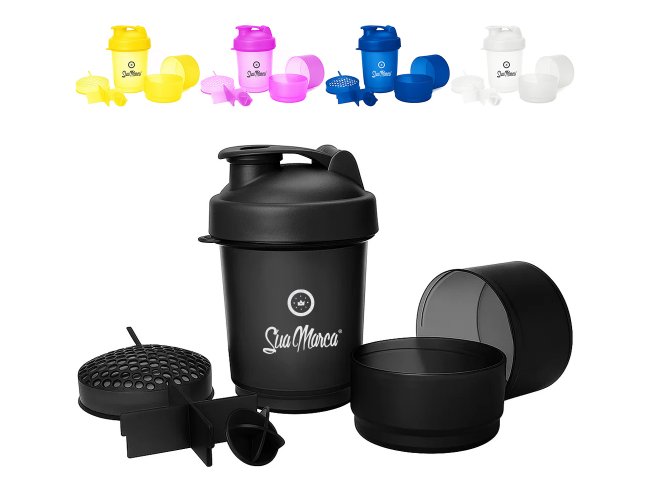 Coqueteleira Personalizada de 400ml Plástica GV013