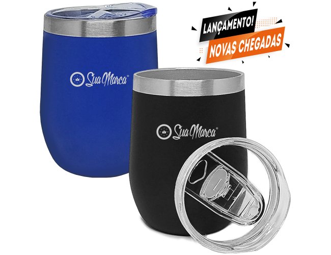 Copo Térmico Personalizado De Aço Inox E Tampa De Plástico 350ml
