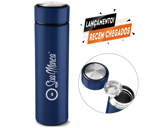 Garrafa Trmica Personalizada De Ao Inox Com Infusor Capacidade De 450ml