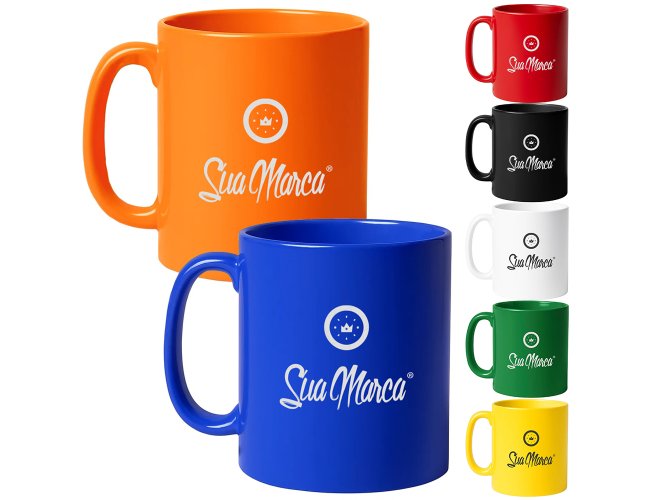 Caneca Personalizada de 400ml Plástica GV009