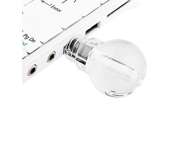 Pen drives personalizados com formato de lâmpada