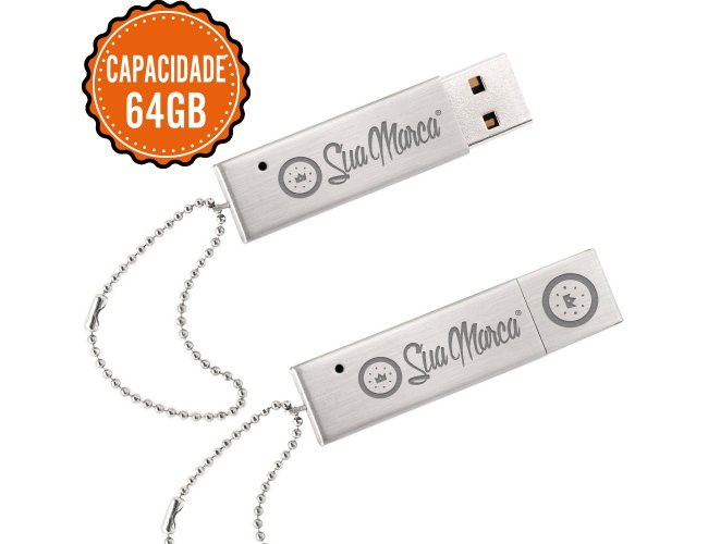 Pen Drive Personalizado de Alumínio P033-64GB