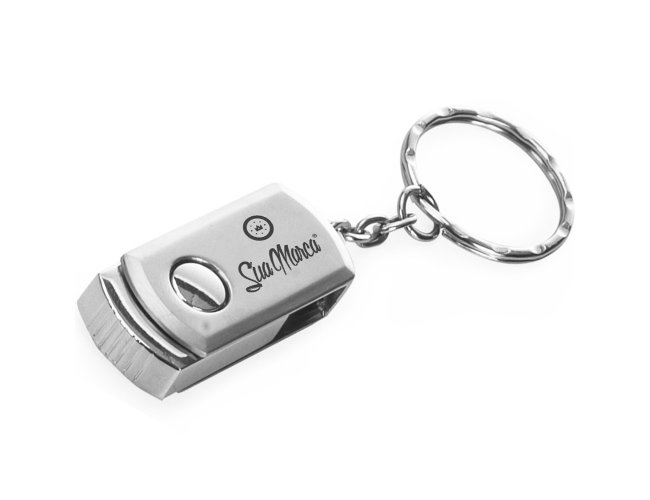 Pen Drive Personalizado Giratrio De Metal Com Argola De Chaveiro IRON