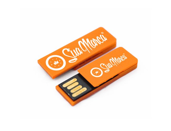 Mini pen drives personalizados clips de plástico