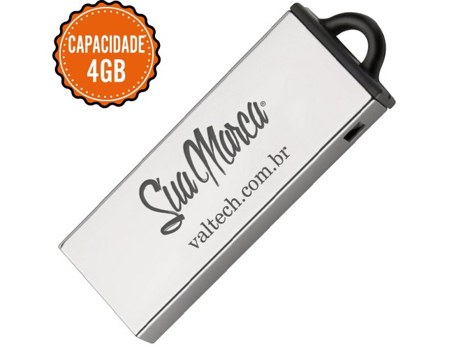 Mini Pen Drive Personalizado De Metal E Detalhes Em Plástico Com Capacidade De 4GB