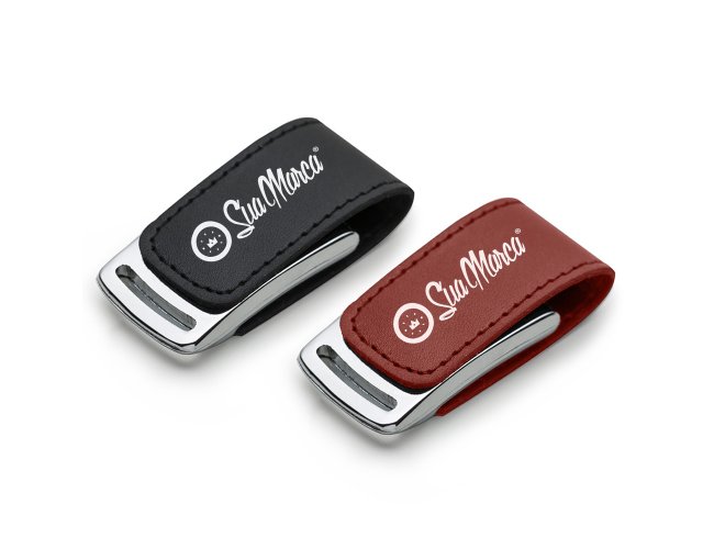 Pen Drive Personalizado De Metal Com Fivela De Couro Sinttico