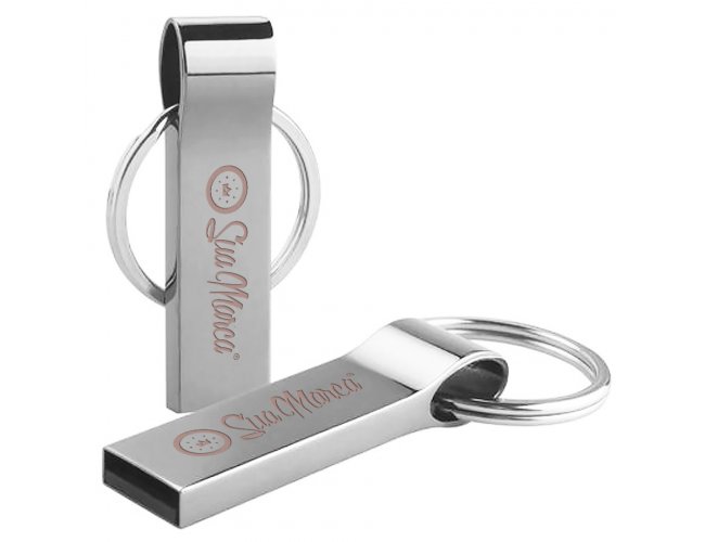 Pen Drive Personalizado De Metal Com Argola De Chaveiro STYLE