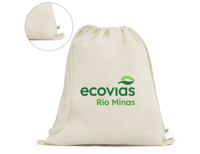 Sacochila Personalizada de Algod�o Org�nico SV92527