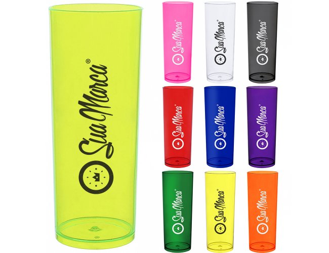 Copo Long Drink Personalizado De PS Cristal E Capacidade De 300ml