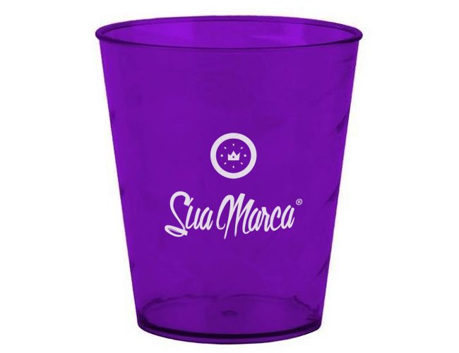 Mini Copo Twister Personalizado De PS Cristal Com Capacidade De 350ml