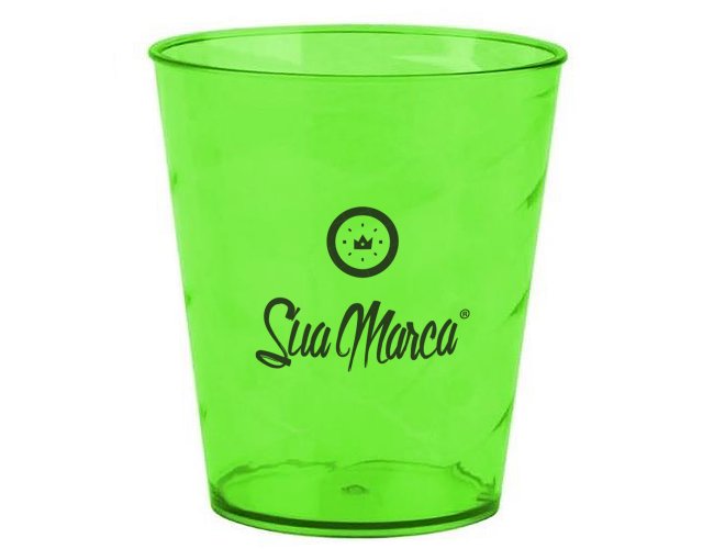 Mini Copo Twister Personalizado De PS Cristal Com Capacidade De 350ml