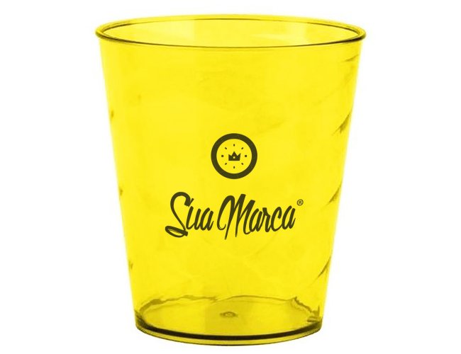 Mini Copo Twister Personalizado De PS Cristal Com Capacidade De 350ml
