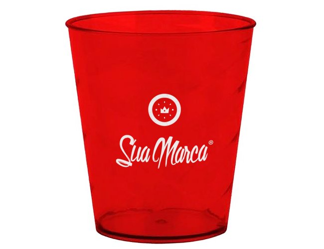 Mini Copo Twister Personalizado De PS Cristal Com Capacidade De 350ml