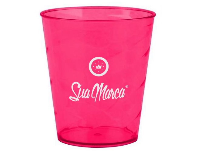 Mini Copo Twister Personalizado De PS Cristal Com Capacidade De 350ml