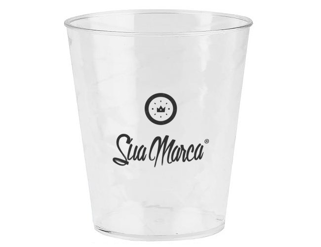 Mini Copo Twister Personalizado De PS Cristal Com Capacidade De 350ml