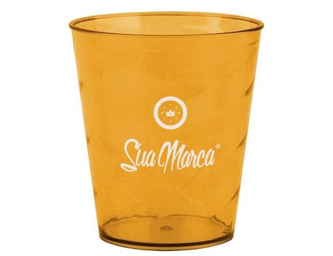 Mini Copo Twister Personalizado De PS Cristal Com Capacidade De 350ml