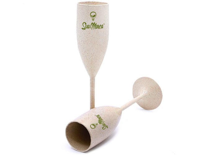 Taça Ecológica Personalizada De Fibra De Arroz 160ml