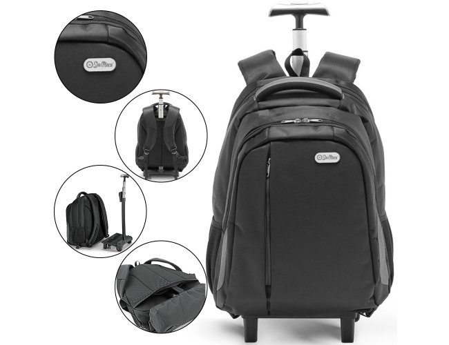 Mochila Para Notebook Com Trolley VOYAGER LITE Nylon Impermeável