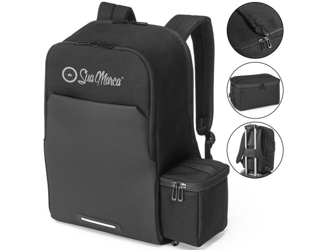Mochila Para Notebook Com Bolsa Térmica THERMOPACK OFFICE Em Poliéster 20 Litros