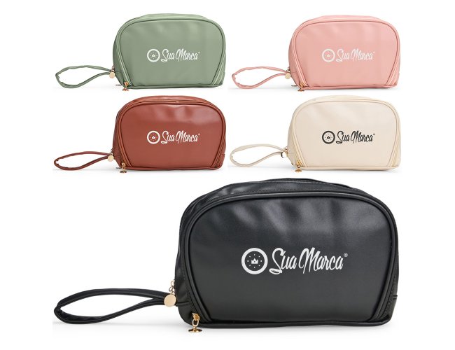 Necessaire Personalizada Couro Sintético XV18901