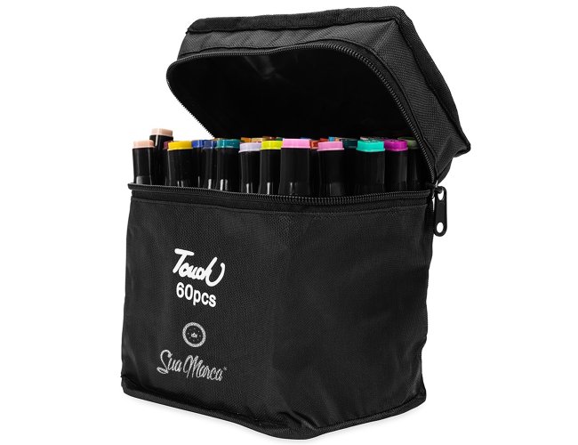 Kit Canetas Marcadoras Personalizadas com 60 Cores XV8329-60